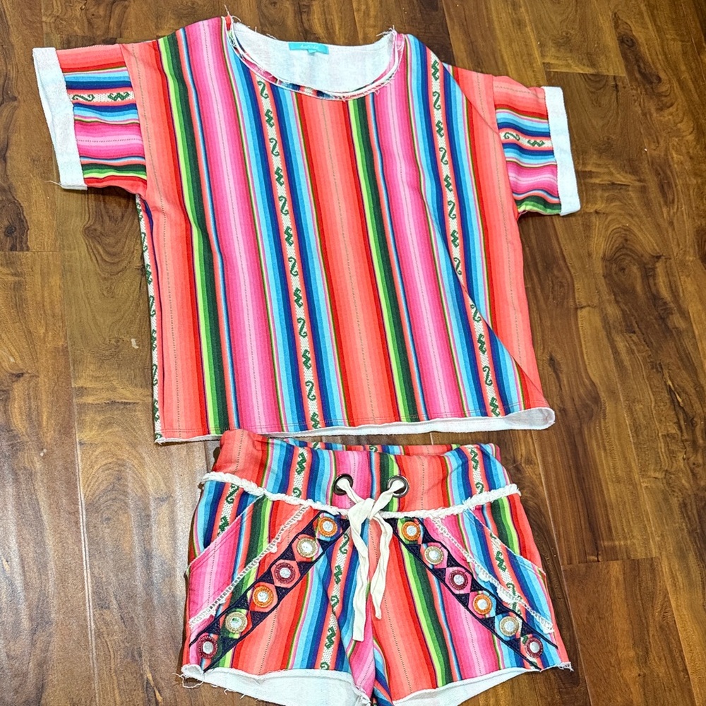 Colorful Striped Kids Pajama Set